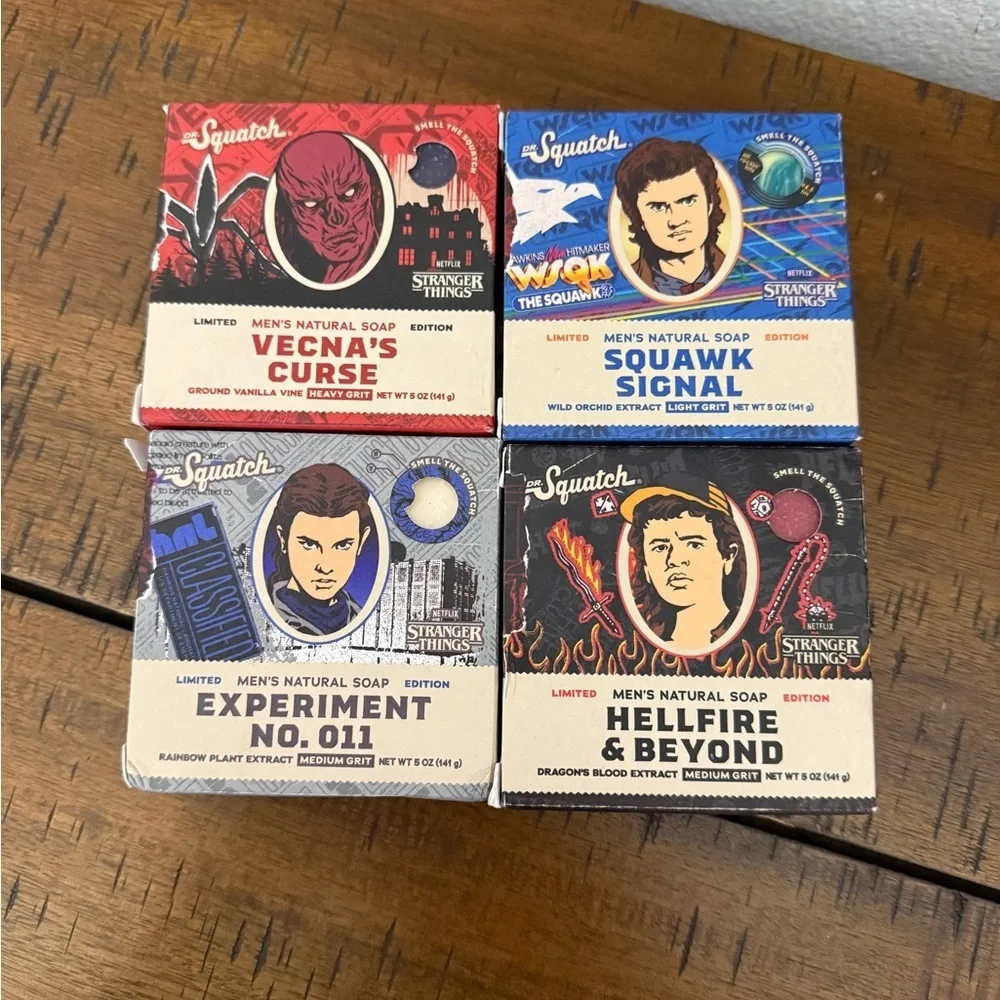 Dr. Squatch limited edition Stranger Things soap set.